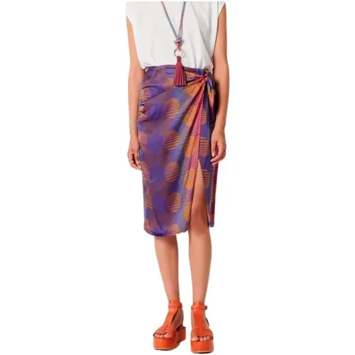 Le Couchant printed wrap skirt - Sessun - Modalova