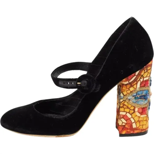 Pre-owned Velvet heels , female, Sizes: 7 UK - Dolce & Gabbana Pre-owned - Modalova