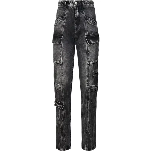 Cargo Taschen Slim Baumwoll Jeans , Damen, Größe: W23 - Icon Denim - Modalova