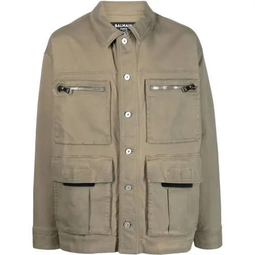 Military Jacket , male, Sizes: M - Balmain - Modalova