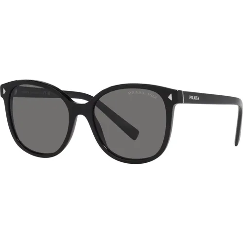 Schwarz/Graue Sonnenbrille PR 22Zs , Damen, Größe: 53 MM - Prada - Modalova