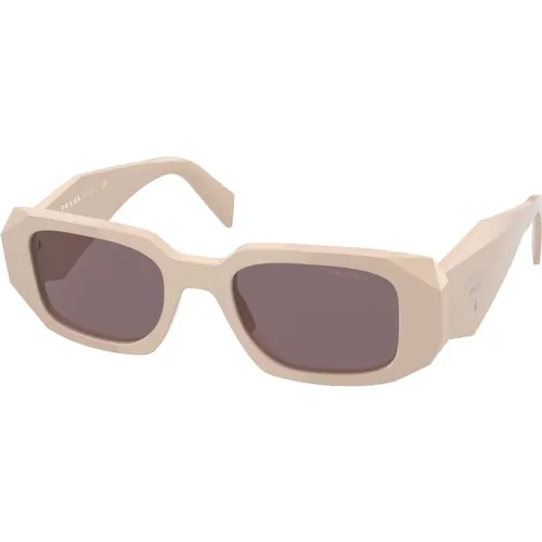 Braun Lila Sonnenbrille , Damen, Größe: 49 MM - Prada - Modalova