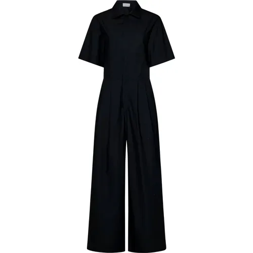 Cotton Poplin Short-Sleeved Jumpsuit , female, Sizes: XS, S - Armarium - Modalova