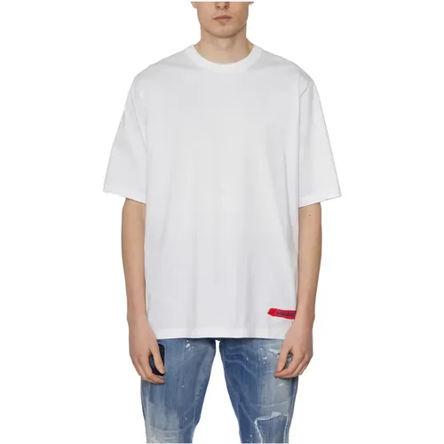 Baumwoll-Print T-Shirt , Herren, Größe: L - Dsquared2 - Modalova