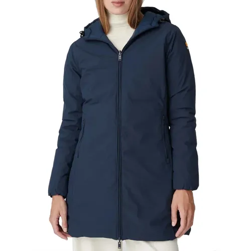 Wendbare Blaue Daunenjacke mit Kapuze , Damen, Größe: S - Ciesse Piumini - Modalova