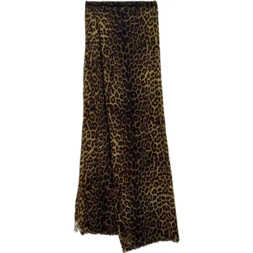 Pre-owned Wool scarves , female, Sizes: ONE SIZE - Yves Saint Laurent Vintage - Modalova