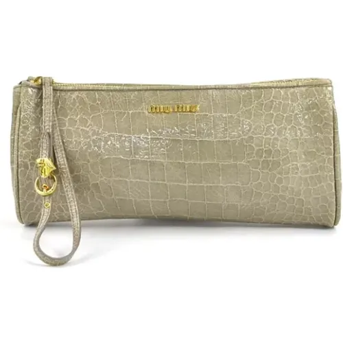 Pre-owned Fabric clutches , female, Sizes: ONE SIZE - Miu Miu Pre-owned - Modalova