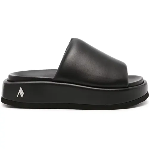 Mia Leather Flatform Sandals , female, Sizes: 3 UK - The Attico - Modalova