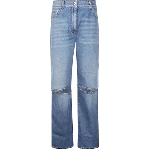 Bootcut Jeans mit Ausgeschnittenem Knie,Klassische Denim Jeans - JW Anderson - Modalova