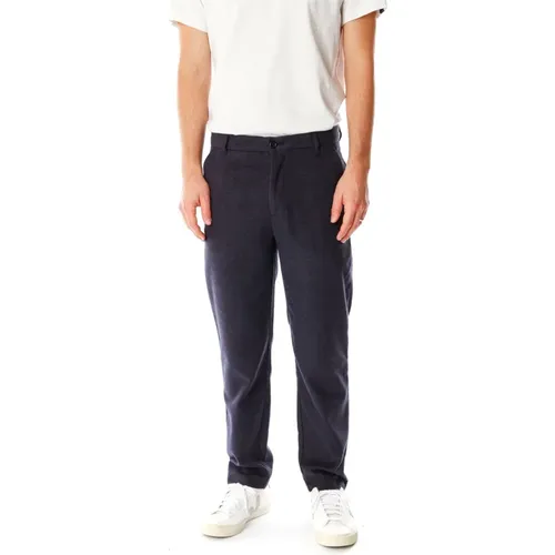 Casual Tapered-Fit Hose , Herren, Größe: S - American vintage - Modalova