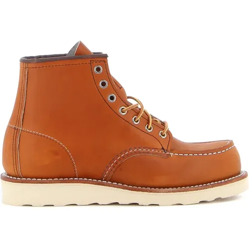 Leather Moc Toe Boot with Traction , male, Sizes: 8 1/2 UK, 9 1/2 UK, 8 UK, 7 1/2 UK, 6 UK, 6 1/2 UK, 4 UK - Red Wing Shoes - Modalova