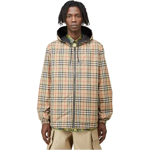 Check Reversible Jacket , male, Sizes: L, S, XL, 2XS, M - Burberry - Modalova