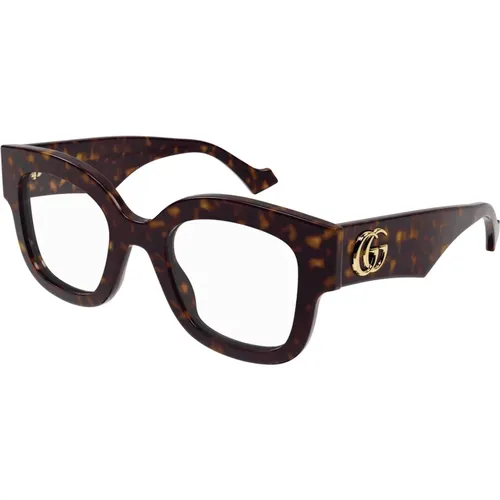 Dark Havana Eyewear Frames Gg1423O , unisex, Größe: 50 MM - Gucci - Modalova