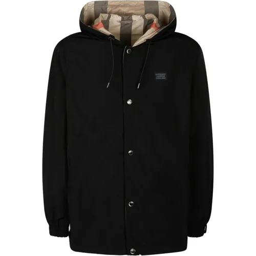 Reversible Check Jacket , male, Sizes: XL, L - Burberry - Modalova