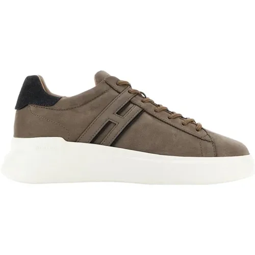 Braune Nabuk-Sneakers mit Memory Foam Sohle , Damen, Größe: 39 EU - Hogan - Modalova