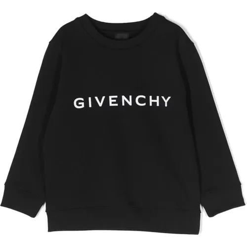Sweatshirts,Schwarzer Baumwollpullover mit Logodruck - Givenchy - Modalova