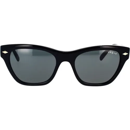 Cat-eye Sunglasses in with Dark Grey Lenses , female, Sizes: 51 MM - Vogue - Modalova