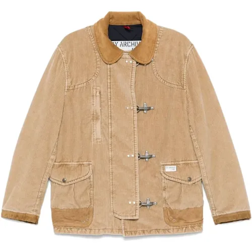 Corduroy Buckle Jacket , male, Sizes: XL, L, M - Fay - Modalova