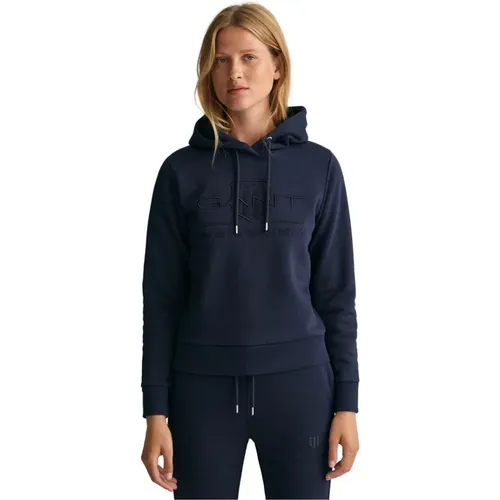 Kapuzenpullover mit Archivschild Emblem , Damen, Größe: S - Gant - Modalova