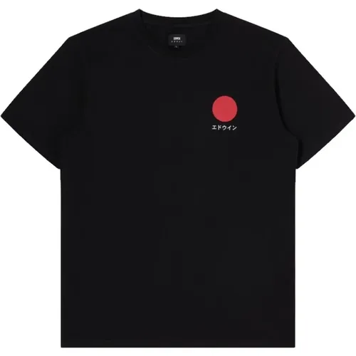 Japanisches Sun T-Shirt , Herren, Größe: M - Edwin - Modalova