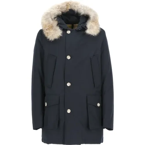 Arctic Parka with Removable Fur Trim , male, Sizes: S, L, M, XL - Woolrich - Modalova