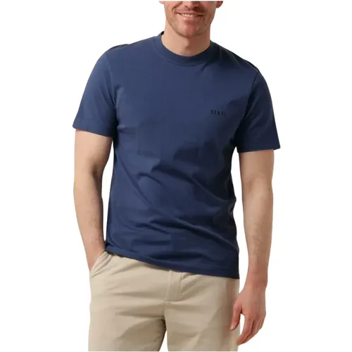 Blaues Polo & T-Shirt Stilvolles Modell,Weißes Polo & T-Shirt - Genti - Modalova