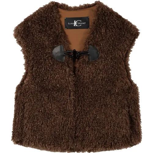 Faux Fur Boxy Vest , Damen, Größe: S - LUISA CERANO - Modalova