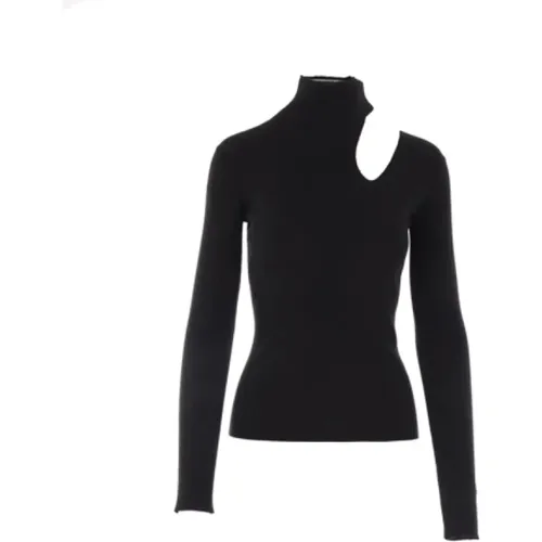 Ribbed Cotton Silk Sweater , female, Sizes: 2XS - Fendi - Modalova