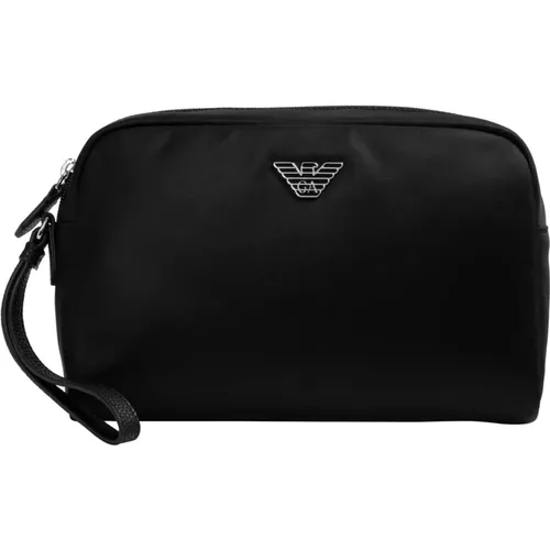 Plain Logo Toiletry Bag , female, Sizes: ONE SIZE - Emporio Armani - Modalova