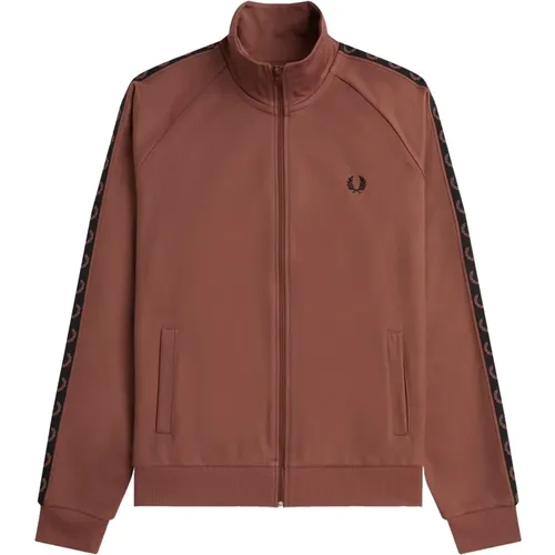 Contrast Tape Track Jacket , male, Sizes: L, XL, 2XL, M - Fred Perry - Modalova