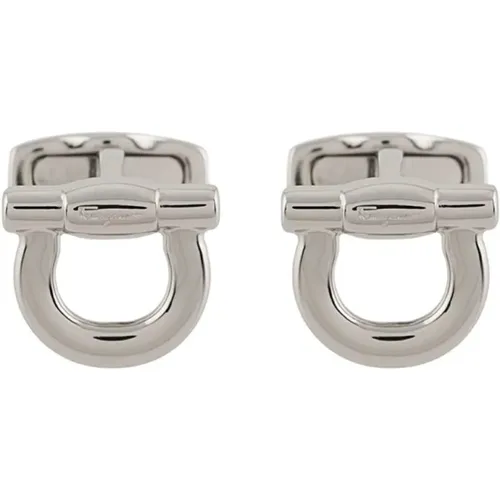 Luxury Gancio Cufflinks , male, Sizes: ONE SIZE - Salvatore Ferragamo - Modalova