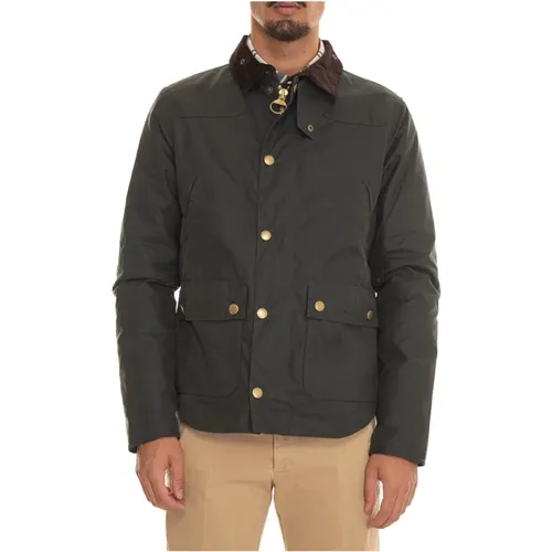 Kurze Harrington Jacke mit Samtkragen , Herren, Größe: XL - Barbour - Modalova