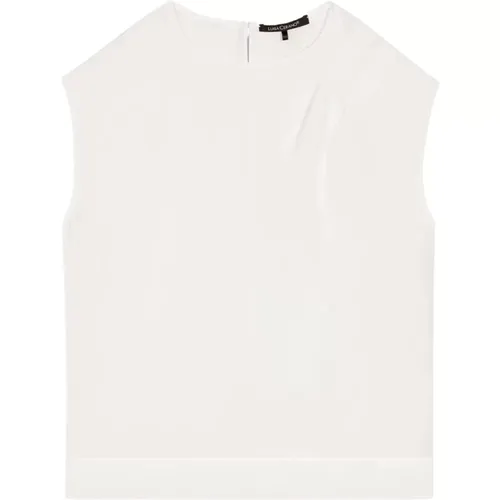 Flowing Techno-Seiden Top mit Cut-Out Detail - LUISA CERANO - Modalova