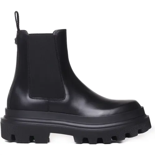 Matte Finish Boots , male, Sizes: 11 UK, 10 UK, 9 1/2 UK, 6 UK, 9 UK, 8 1/2 UK, 7 1/2 UK, 7 UK, 8 UK - Dolce & Gabbana - Modalova