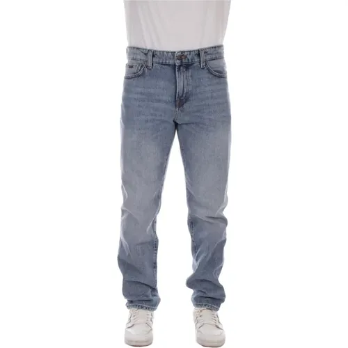 Herren Logo Jeans mit Reißverschluss , Herren, Größe: W32 - Hugo Boss - Modalova