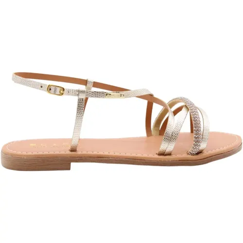 Stilvolle Flache Sandalen für Sommer-Look , Damen, Größe: 37 EU - Scapa - Modalova