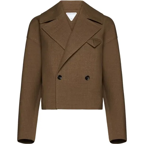 Wool Cropped Jacket , female, Sizes: S, XS - Bottega Veneta - Modalova