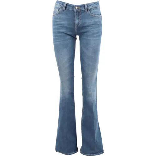 Low Waist Cotton Boot-cut Jeans , female, Sizes: W25, W31, W26, W30, W33, W27, W32 - Liu Jo - Modalova