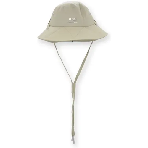 Drawstring Bucket Hat in , unisex, Sizes: ONE SIZE - Ami Paris - Modalova