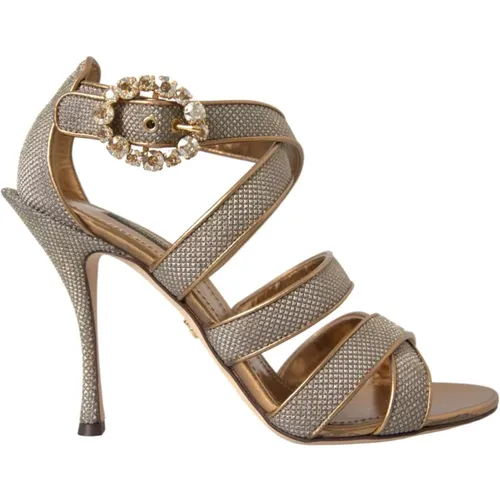 Kristallriemen Absatz Sandalen Stiletto - Dolce & Gabbana - Modalova