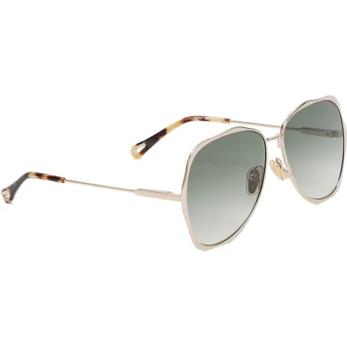 Gold Gradient Grüne Sonnenbrille,Gold/Grau Sonnenbrille,Sunglasses - Chloé - Modalova