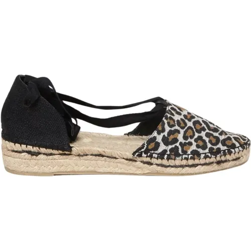 Leopard Print Espadrilles Keilabsatz Sandalen - Castañer - Modalova