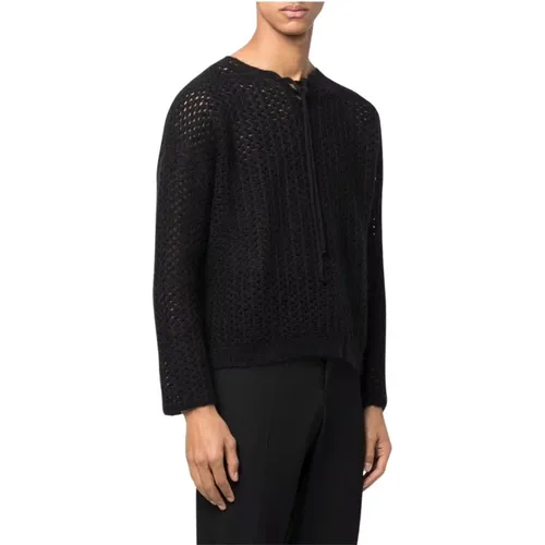Perforated Sweater , male, Sizes: L, M - Saint Laurent - Modalova