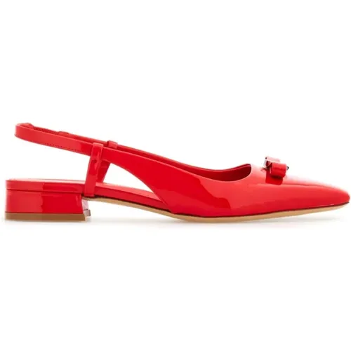 Flame Patent Leather Flat Shoes , female, Sizes: 1 1/2 UK, 5 1/2 UK, 4 1/2 UK, 2 1/2 UK, 3 1/2 UK - Salvatore Ferragamo - Modalova