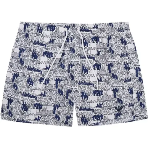 Elegante weie Polyester-Badeshorts - Emporio Armani - Modalova