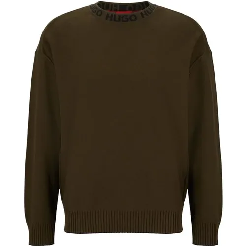 Rundhals Pullover , Herren, Größe: M - Hugo Boss - Modalova