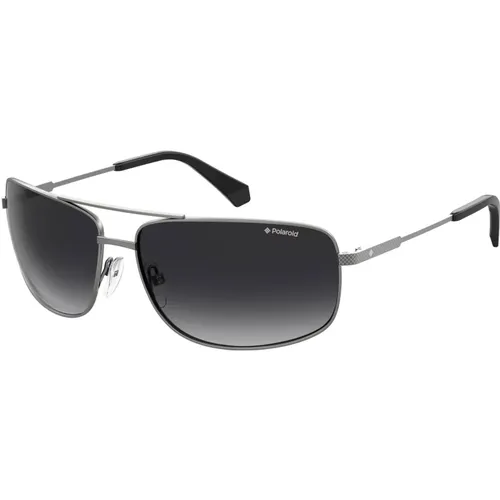 Dark Ruthenium/Grey Shaded Sunglasses , male, Sizes: 63 MM - Polaroid - Modalova