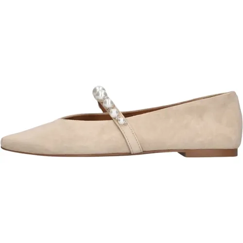 Wildleder Ballerina Flats mit Schnalle , Damen, Größe: 38 EU - Toral - Modalova