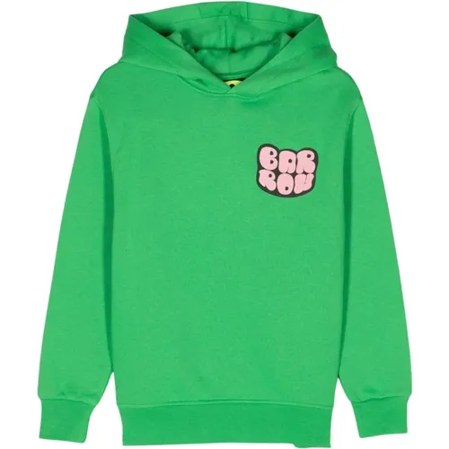 Grüner Hoodie mit Smile-Print - BARROW - Modalova