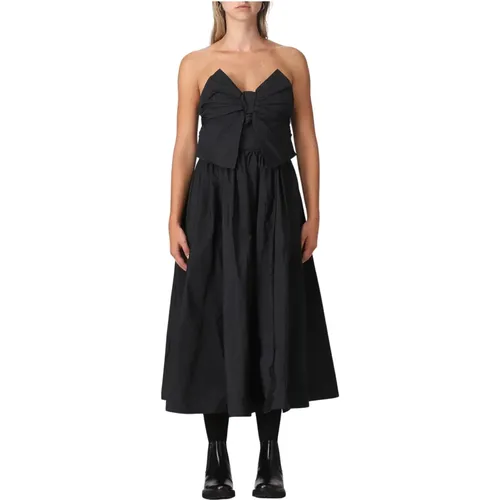 Elegant Abito Crisp Maxi Dress , female, Sizes: XS - RED Valentino - Modalova